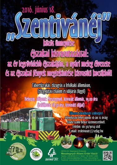 Szenivánéji kisvasutas plakát