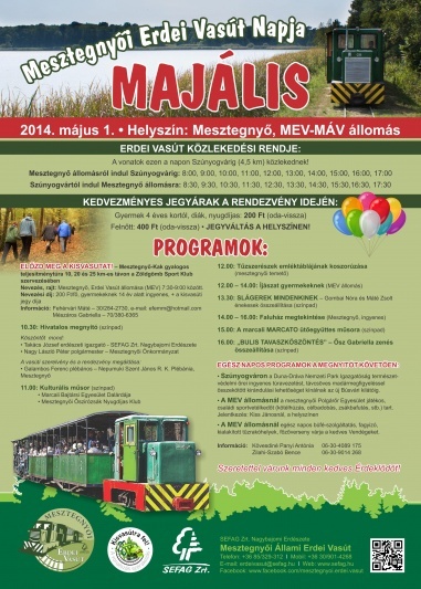 Mesztegnyői Erdei Vasút Napja felhívó plakát