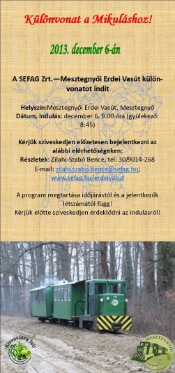 Különvonat a Mikuláshoz plakát