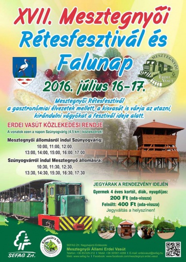 XVII. Mesztegnyői Rétesfesztivál és Falunap plakát
